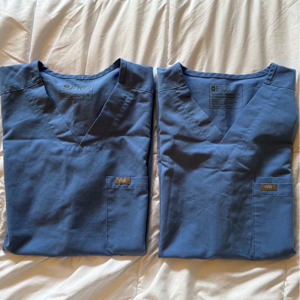 Figs Men’s Scrub Tops Ciel Blue Medium